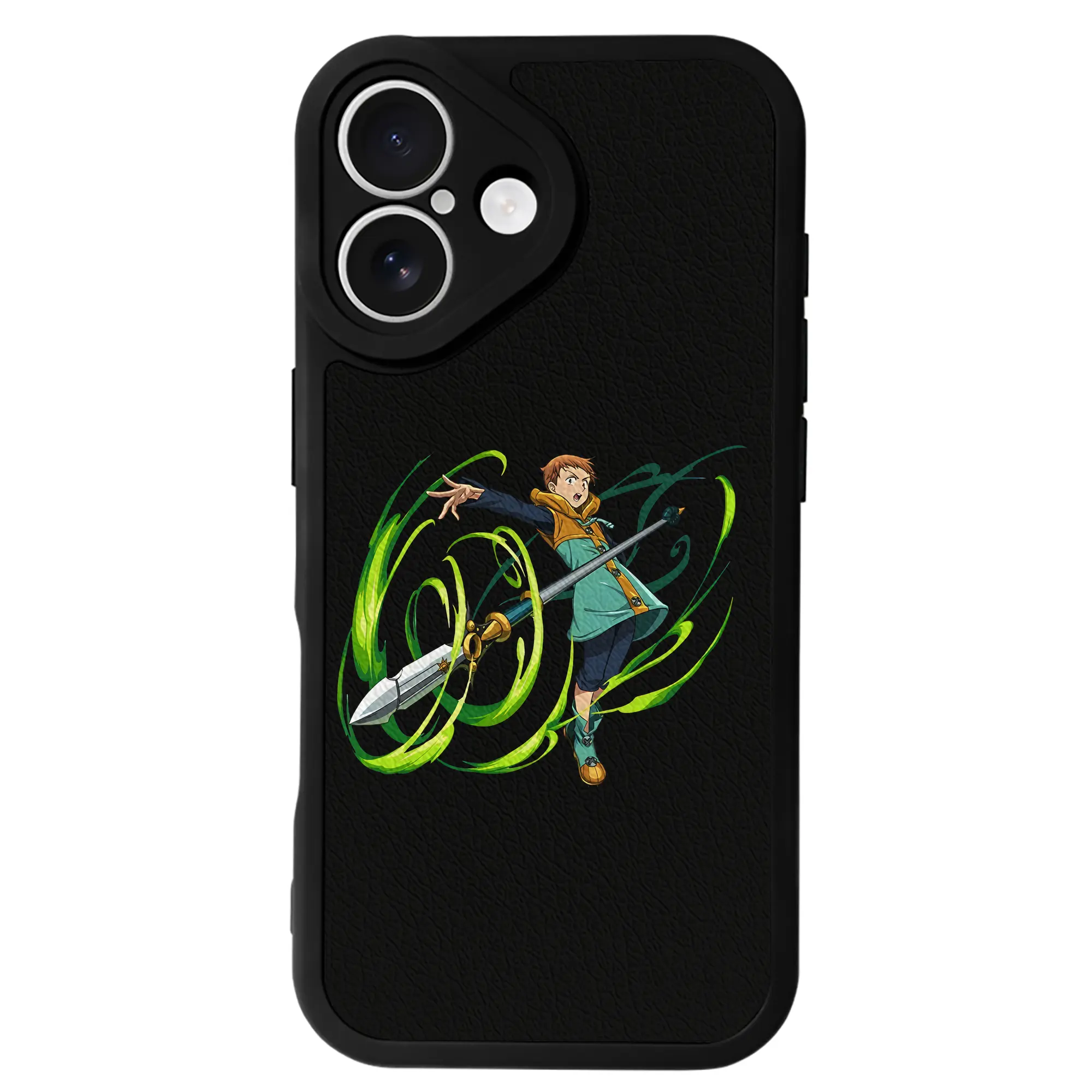 七つの大罪 グッズ キング - IPhone 16シリーズ対応 ・ シリコンスマホケース ・ レザー調 ・ 高精度フィット ・ 耐衝撃 ・ ワイヤレス充電対応 ・ 精密カット